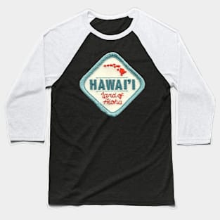 Hawaii Land of Aloha Patch Baseball T-Shirt